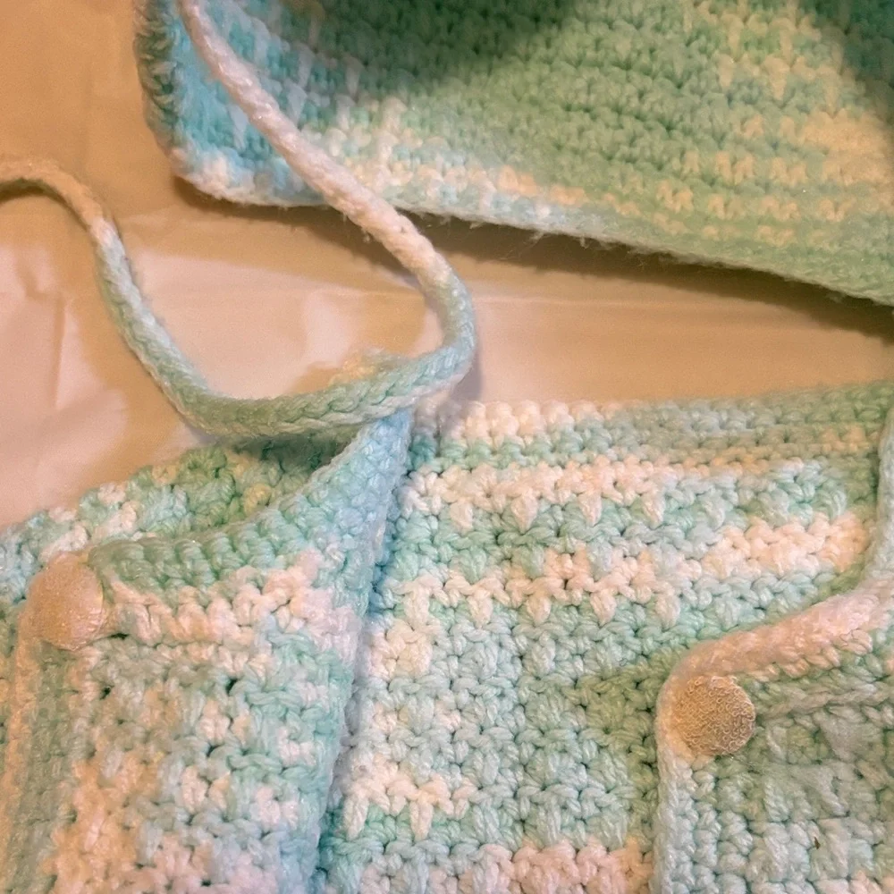 Handmade Baby Crochet Sweater and Bonnet - Picture 3 of 6